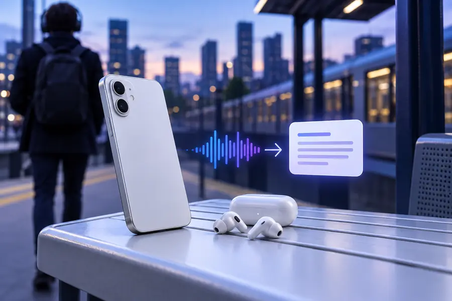 Audioaufnahme von einem Android-Telefon bereit zur Verarbeitung